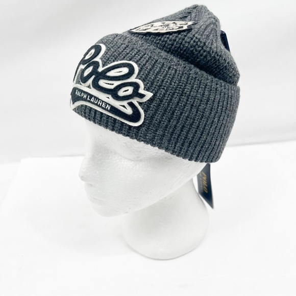 Polo Ralph Lauren POLO SCRIPT RL SKI CLUB PATCH Design Cuffed Beanie - Picture 5 of 13
